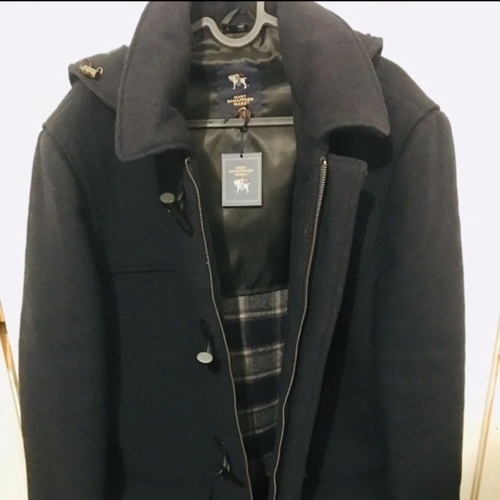 Hart Schaffner Marx Pea Coat Toggle - Picture 3 of 3